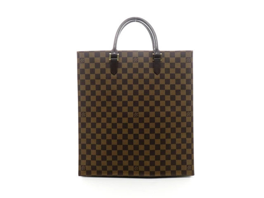 LOUIS VUITTON Bag Sac Plat Damier Tote Canvas Brown